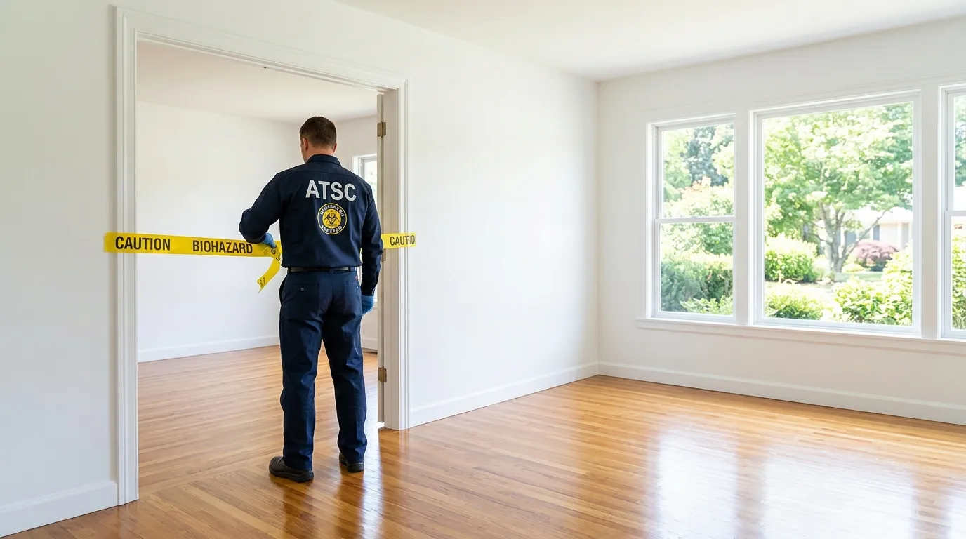 Certified biohazard cleanup crew performing Decomposition Cleanup in Mid-City